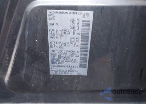 2013 Nissan Pathfinder Sl from USA, damaged, VIN 5N1AR2MM2DC633165